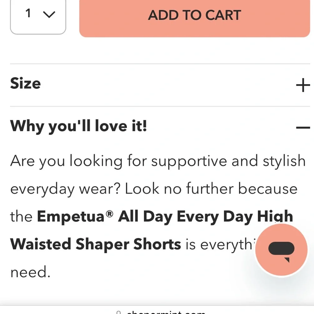 Shapermint Empetua Every Day Comfort High Waisted Shaper Shorts Size XL / XXL
